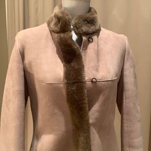 Sawyer tan beige NWOT shearling coat XS S M